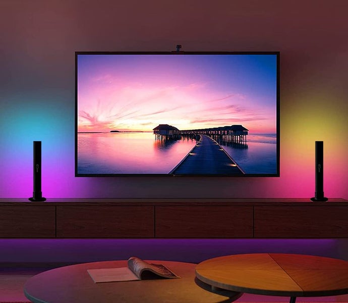 Gaming PC Computer Desk RGB Light Bars Carousel 2