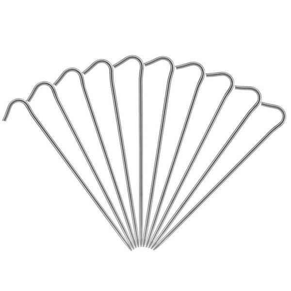 Titanium Hook-Shaped Tent Pegs: Ultra-Lightweight titanium tent stakes 17cm Carousel 2