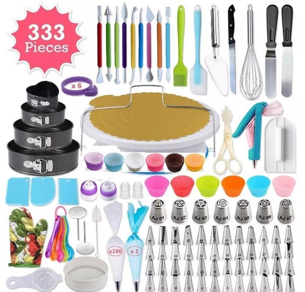 333pcs Cake Decorating Kit Fondant Cake Decoration Tools Pastry Baking Utensils Carousel 1