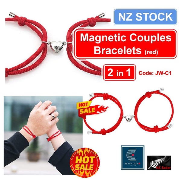 Brand New 2pcs Heart Friendship Bangle Charm Bracelet Jewellery *Sale NOW* Carousel 1