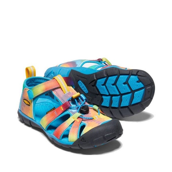 Keen Big Kids - Seacamp II CNX Vivid Blue Original Tie Dye Carousel 1