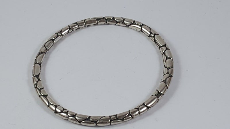 Vintage Sterling Silver Repousse Bangle Carousel 2