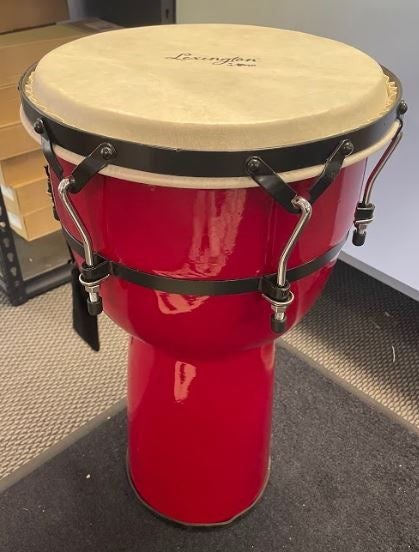 12" Djembe 12" w/ Tightening Lugs - Red Gloss Carousel 1
