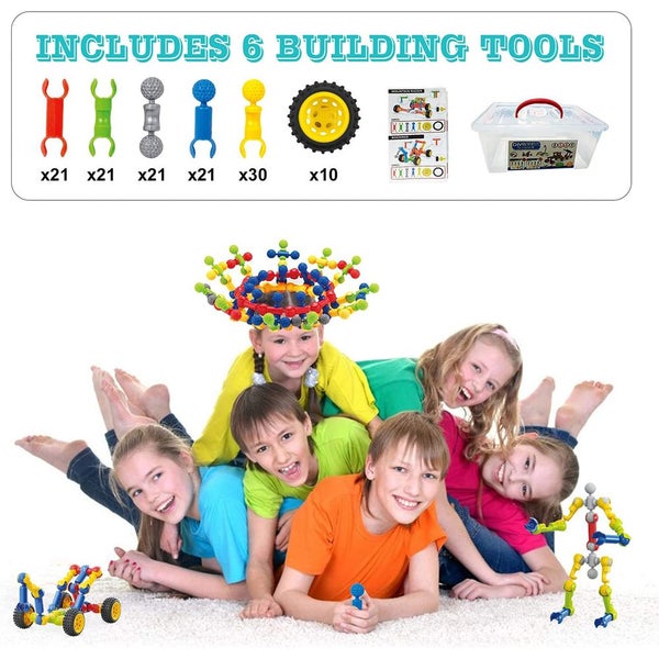 125 Pieces Educational Engineering Building Blocks for Kids Carousel 2