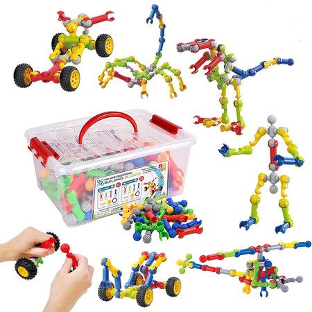 125 Pieces Educational Engineering Building Blocks for Kids Carousel 1