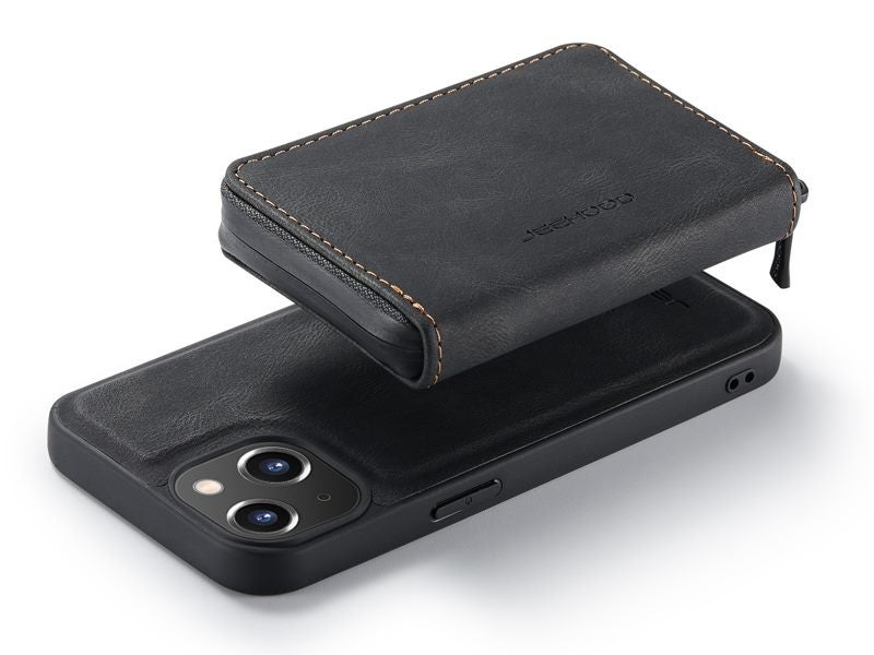 Magnetic Detachable Kickstand Zipper Wallet Case Cover for iPhone 13 Mini 5.4" Carousel 2