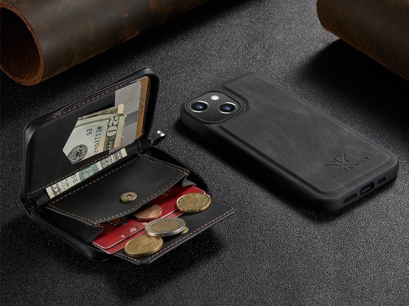 Magnetic Detachable Kickstand Zipper Wallet Case Cover for iPhone 13 Mini 5.4" Carousel 14