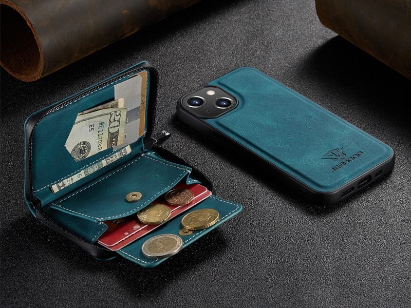 Magnetic Detachable Kickstand Zipper Wallet Case Cover for iPhone 13 Mini 5.4" Carousel 14