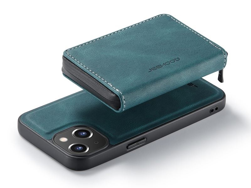 Magnetic Detachable Kickstand Zipper Wallet Case Cover for iPhone 13 Mini 5.4" Carousel 2