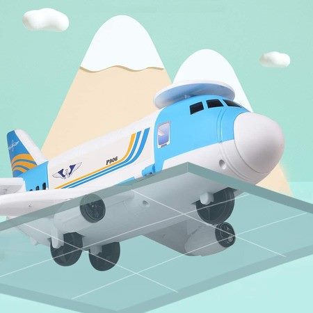 Transport Cargo Airplane Car Toy Play Set Carousel 6