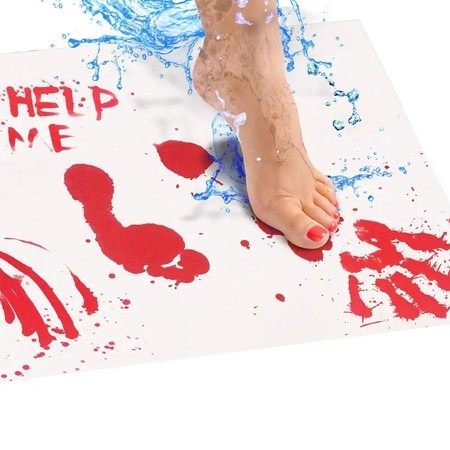 Bath Mat Bloody Toilet Area Rug Carpet Halloween Prank Gifts Carousel 2
