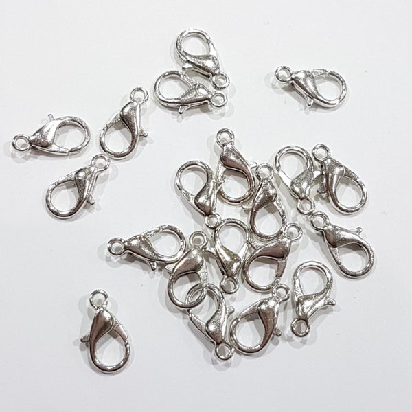 20pc Silver Lobster Clasps 12x6mm Carousel 2
