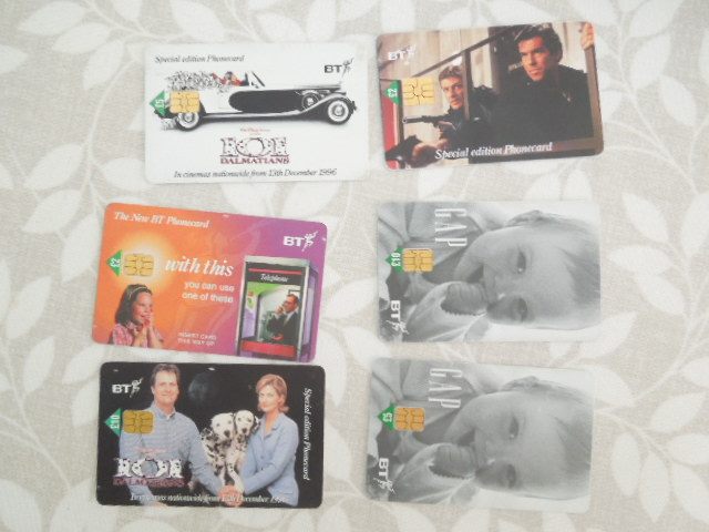 Phone Cards x 6 from the UK Carousel 1