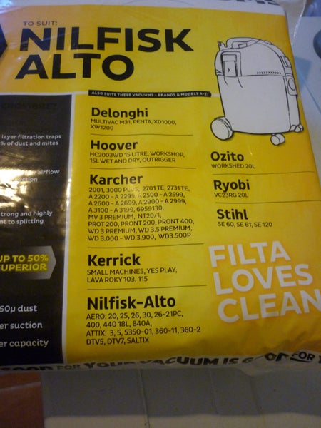 STIHL,KARCHER ,NILFISK ALTO ETC VACUUM BAGS Carousel 1
