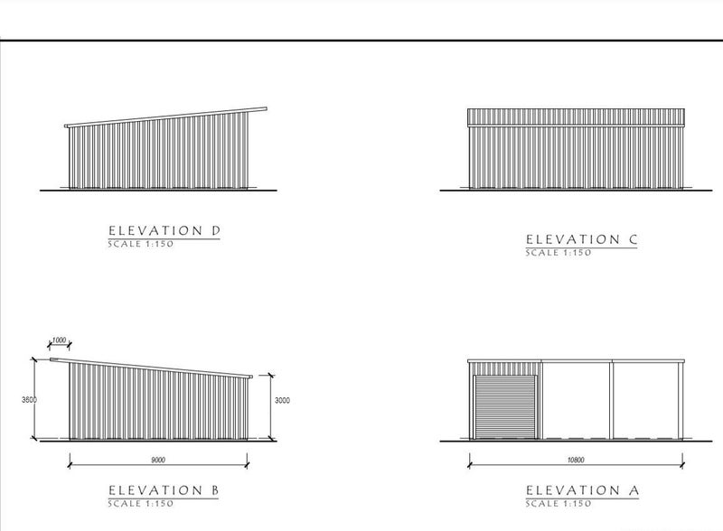 Farm Shed Kitset Lean-to 3 Bay 1 Enclosed 97.2sqm Carousel 2