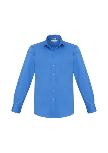 Mens Monaco Long Sleeve Shirt - Cyan - Size 5XL - Biz Collection Carousel 1