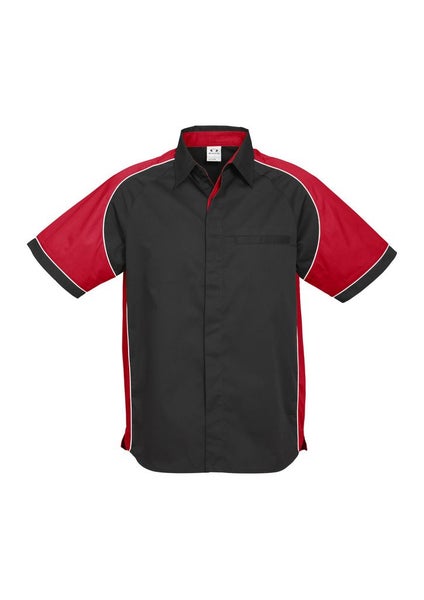 Mens Nitro Shirt - Black/Red/White - Size M - Biz Collection Carousel 1