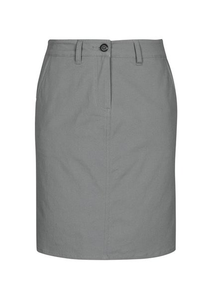 Ladies Lawson Chino Skirt - Grey - Size 22 - Biz Collection Carousel 1