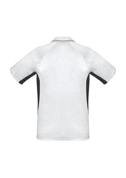 Mens Renegade Polo - White/Black/Silver - Size L - Biz Collection Carousel 2