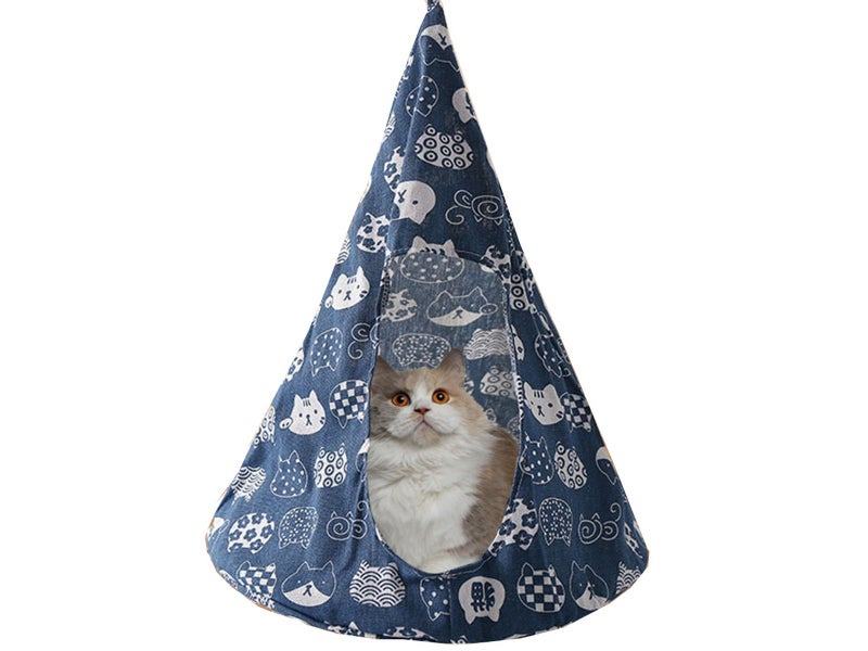 Large Cone Pet Cat Tent Hammock with Thick Mat Warm Cage Hanging Swing Style 1 Carousel 1