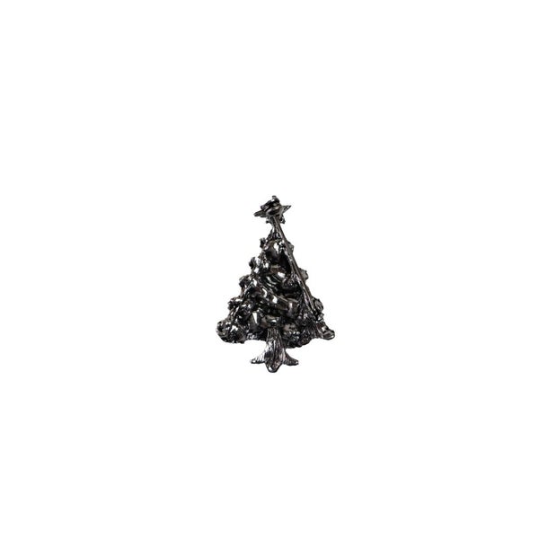 Silver Christmas Tree Brooch Blazer Shirt Pin Carousel 3