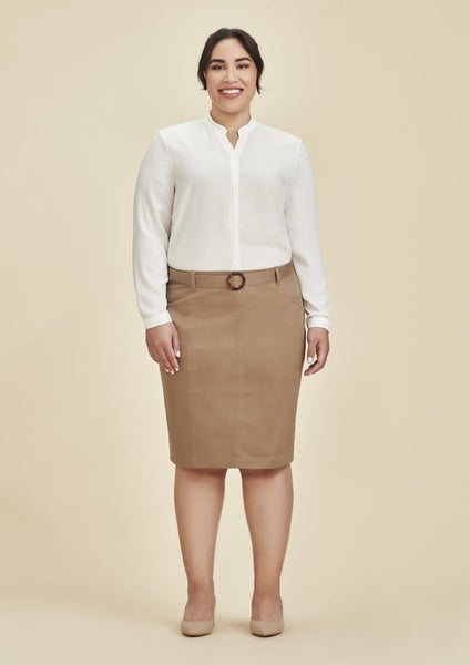 Traveller Womens Chino Skirt - Desert - Size 10 - Biz Collection Carousel 1