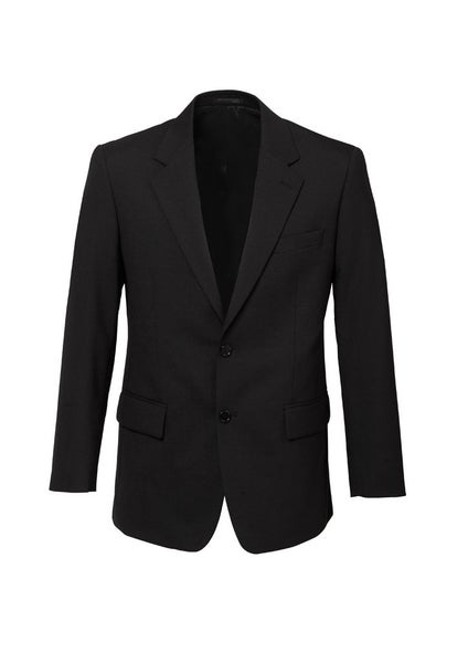 Comfort Wool Stretch Mens Two Button Classic Jacket - Black - Size 122 Carousel 1