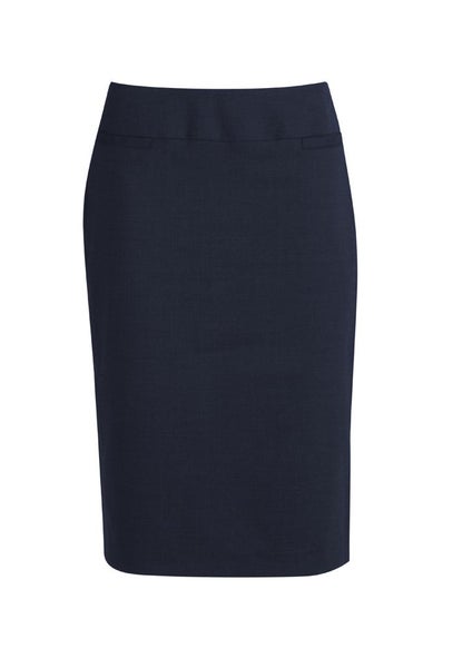 Comfort Wool Stretch Womens Relaxed Fit Skirt - Navy - Size 14 - Biz Collection Carousel 1