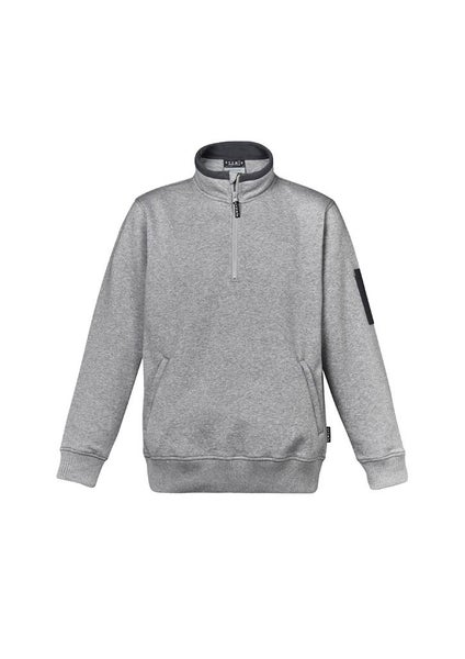 Mens 1/4 Zip Brushed Fleece - Grey Marle - Size 7XL - Biz Collection Carousel 1