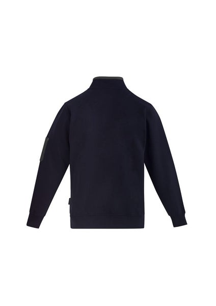 Mens 1/4 Zip Brushed Fleece - Navy/Charcoal - Size 2XL - Biz Collection Carousel 2