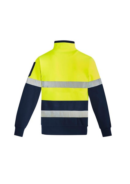 Mens Hi Vis 1/4 Zip Pullover - Hoop Taped - Yellow/Navy - Size L Carousel 2