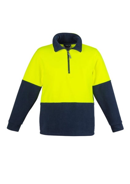 Hi Vis Half Zip Polar Fleece Jumper - Yellow/Navy - Size M - Biz Collection Carousel 1