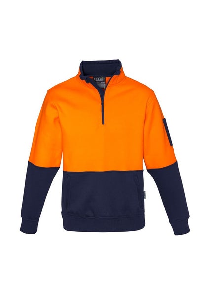 Unisex Hi Vis Half Zip Pullover - Orange/Navy - Size 2XL - Biz Collection Carousel 1