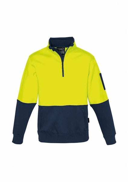 Unisex Hi Vis Half Zip Pullover - Yellow/Navy - Size 3XL - Biz Collection Carousel 1