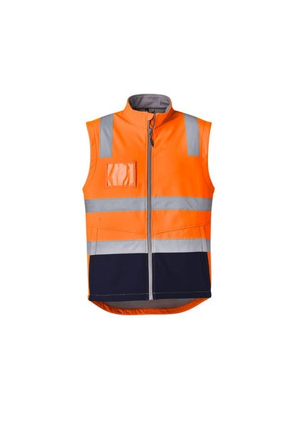 Unisex Hi Vis Softshell Vest - Orange/Navy - Size XS - Biz Collection Carousel 1