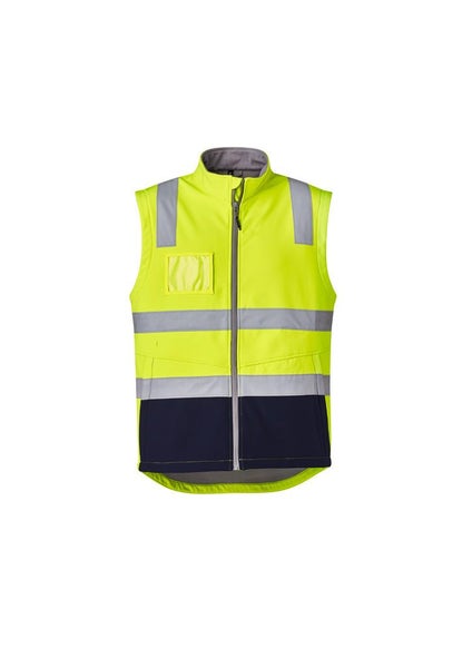 Unisex Hi Vis Softshell Vest - Yellow/Navy - Size XS - Biz Collection Carousel 1