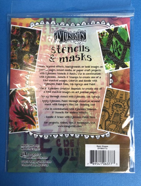 Dyan Reaveley Dylusions Basic Shapes Stencils 8 pce - DYS63773-B Carousel 4