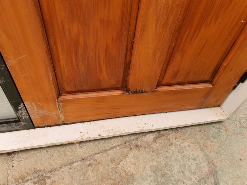 SALE Karaka Green Entranceway with Wooden Door & Sidelight 2 m H x 1.6 m W #SDF2 Carousel 9