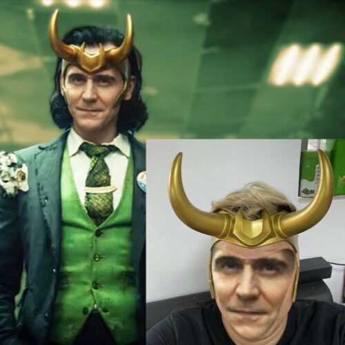 Loki Cosplay Helmet Headwear PVC Headband Halloween Party Prop Crown Horn Gift Carousel 2