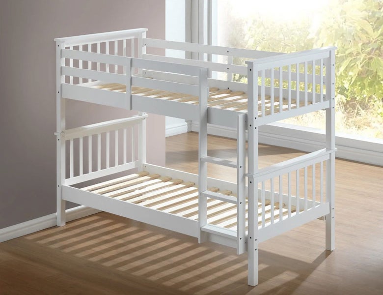 Bunk Bed White Solid Pine628668511901471126