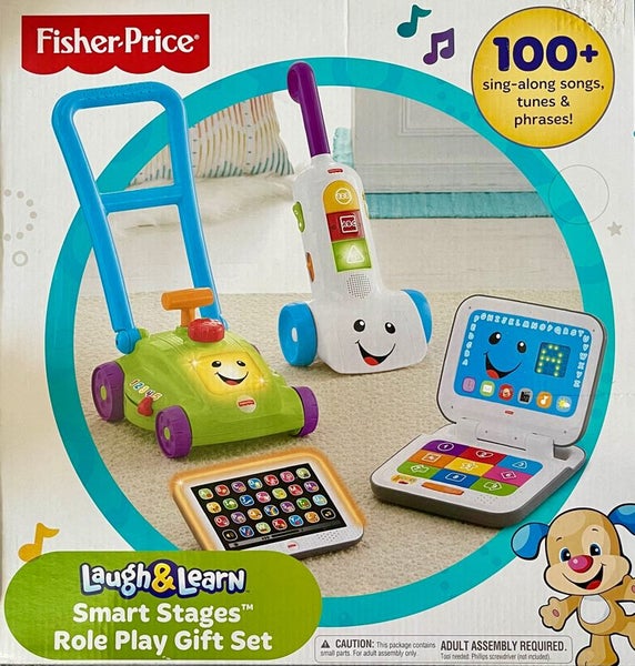 Fisher Price Smart Stages Role Play Gift Set - Mower, Vacuum, Tablet and Laptop Carousel 1