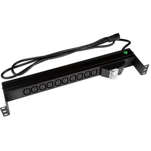 Dynamix RPR-IEC-10A10H 10 Outlet Horizontal Power Rail (10A IEC C13) with Carousel 1