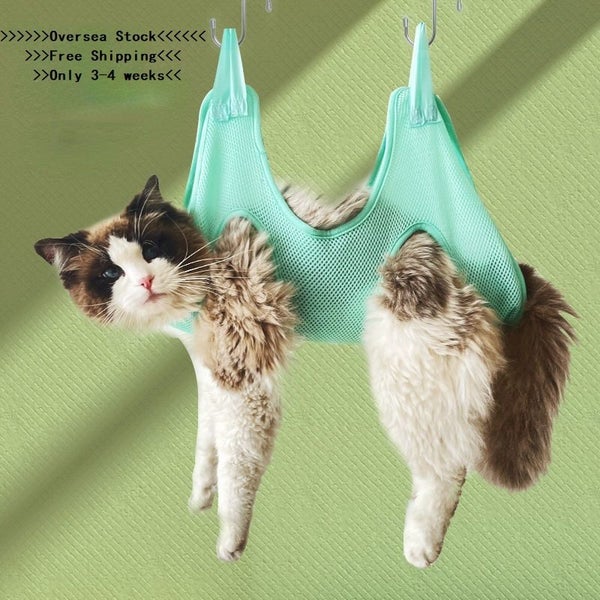 Cat Grooming nail cutting anti scratch bite fixed bag bath Trimming Restraint Carousel 1