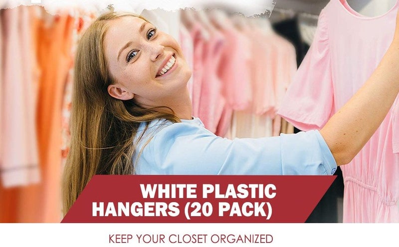 Plastic Clothes Notched Hangers 20PCS Carousel 2