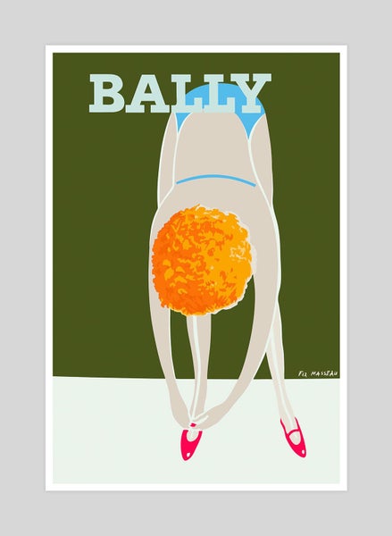 Bally Ballerina Art Print - 64cm x 94cm Carousel 1