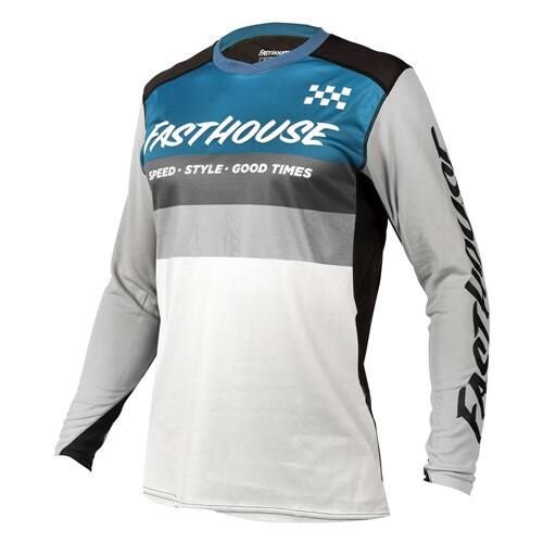 FASTHOUSE 2022 ALLOY KILO LONG SLEEVE JERSEY SLATE/WHITE Carousel 1