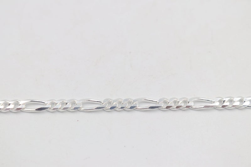 Stg Silver 3:1 Figaro Link Chain IR11 Carousel 1