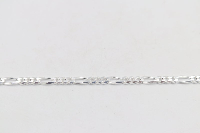 Stg Silver 3:1 Figaro Link Chain IR11 Carousel 2