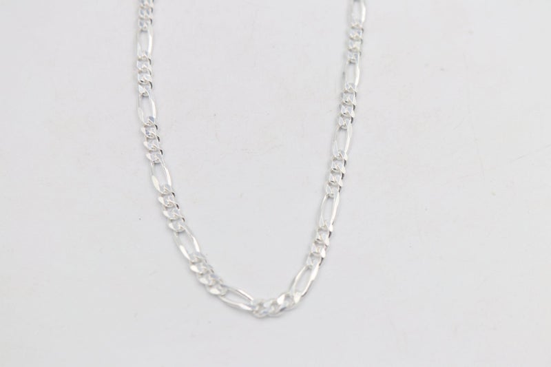 Stg Silver 3:1 Figaro Link Chain IR11 Carousel 5