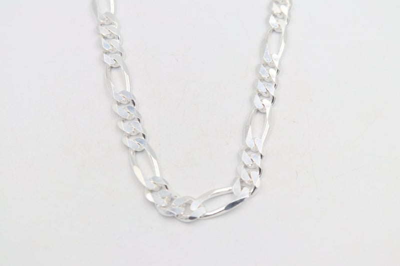 Stg Silver 3:1 Figaro Link Chain IR20 Carousel 6